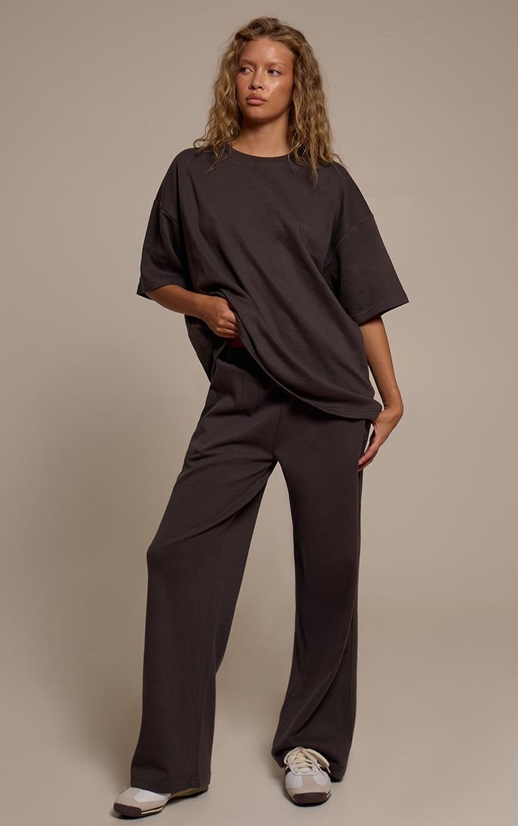 Pretty Little Thing Charcoal Grey Jersey Oversized T-shirt