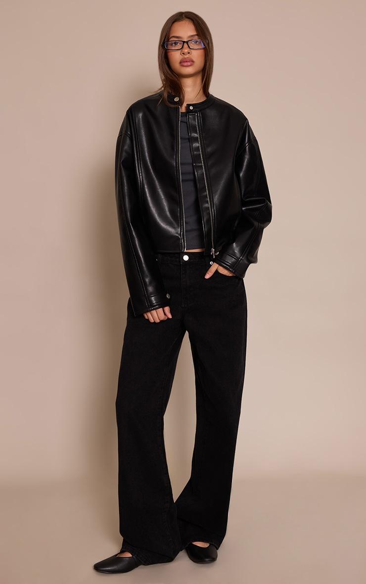 Pretty Little Thing Charcoal Soft Cotton Boat Neck Flared Long Sleeve Top