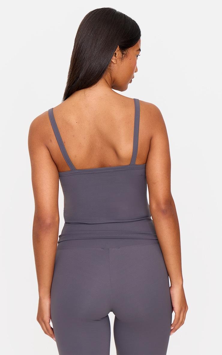 Pretty Little Thing Charcoal Ultimate Sculpt Strappy Gym Vest