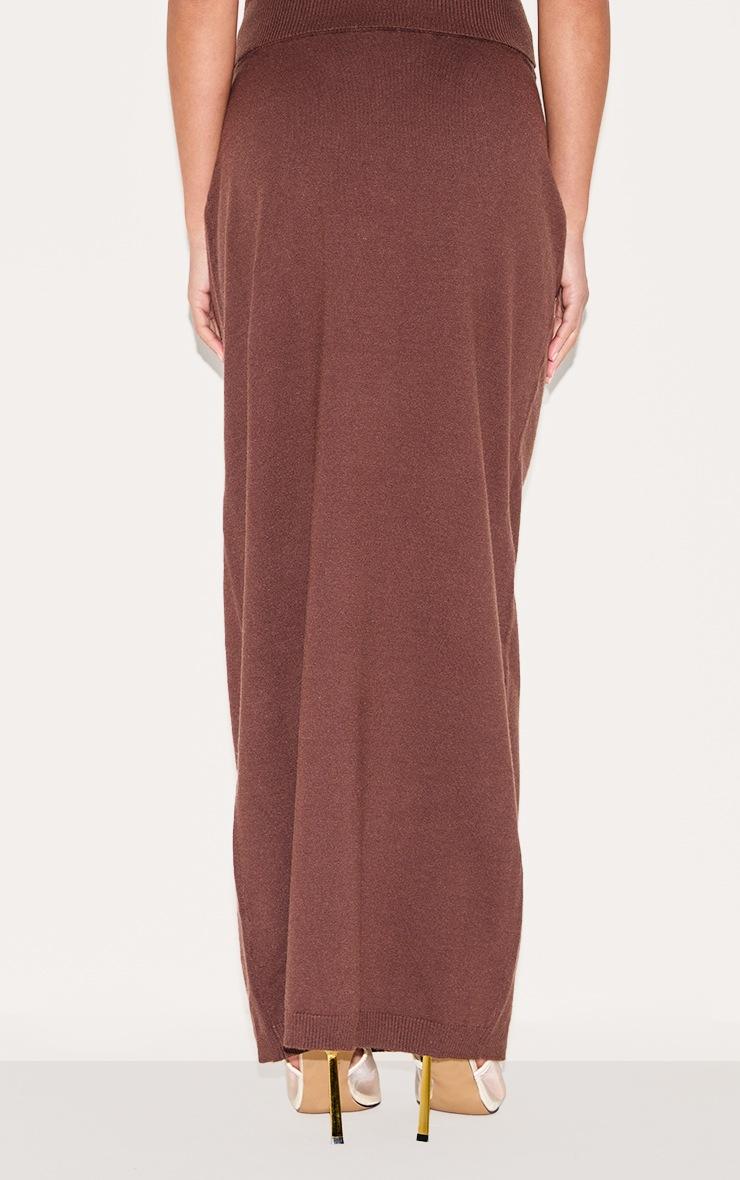 Pretty Little Thing Chocolate Basic Knit Maxi Skirt