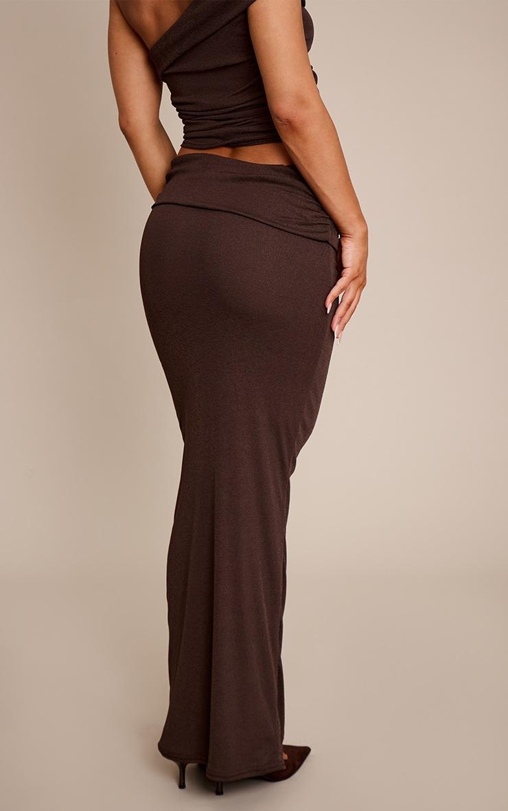 Pretty Little Thing Chocolate Brown Onion Skin Low Waist Maxi Skirt