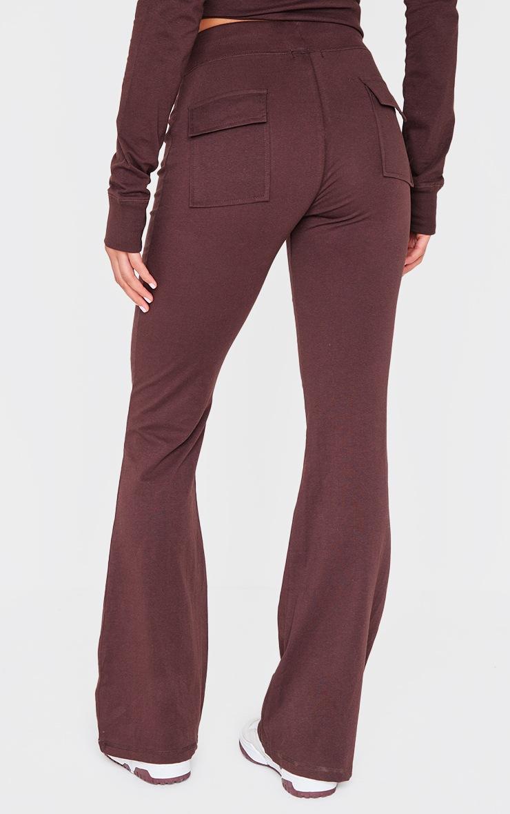 Pretty Little Thing Chocolate Low Rise Skinny Flare Pants