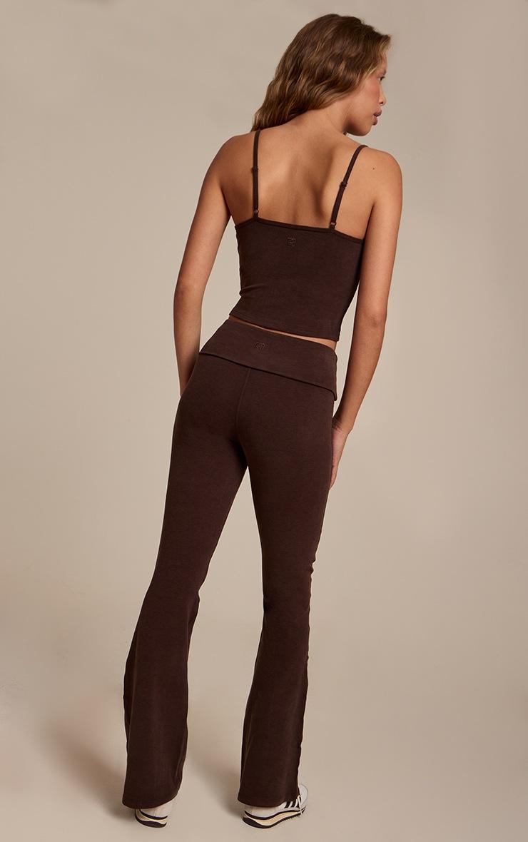 Pretty Little Thing Chocolate Melange Soft Cotton Yoga Pant