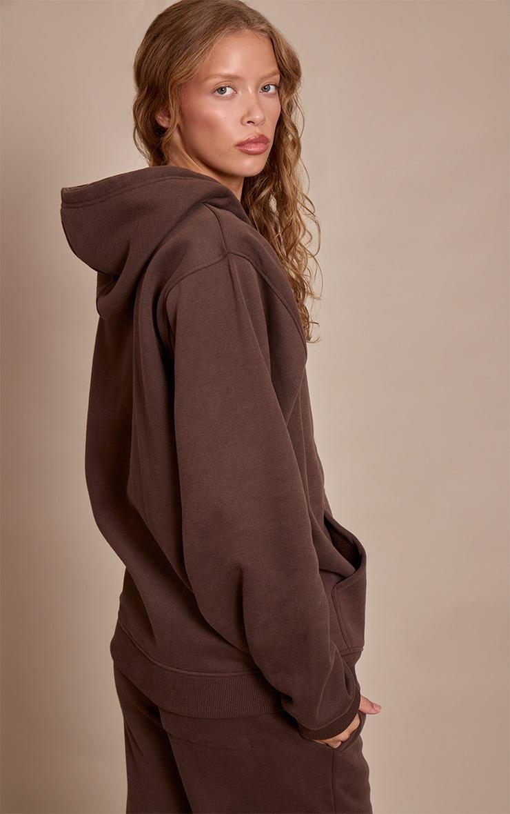 Pretty Little Thing Chocolate PLT Sports Society Full Zip Hoodie