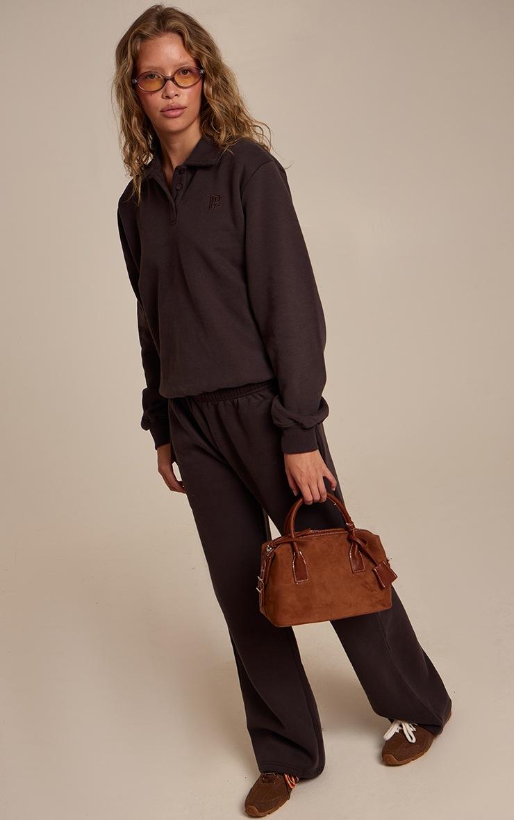 Pretty Little Thing Chocolate Prettylittlething Polo Sweatshirt