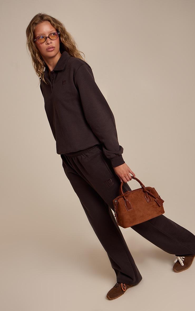 Pretty Little Thing Chocolate Prettylittlething Straight Leg Sweatpants