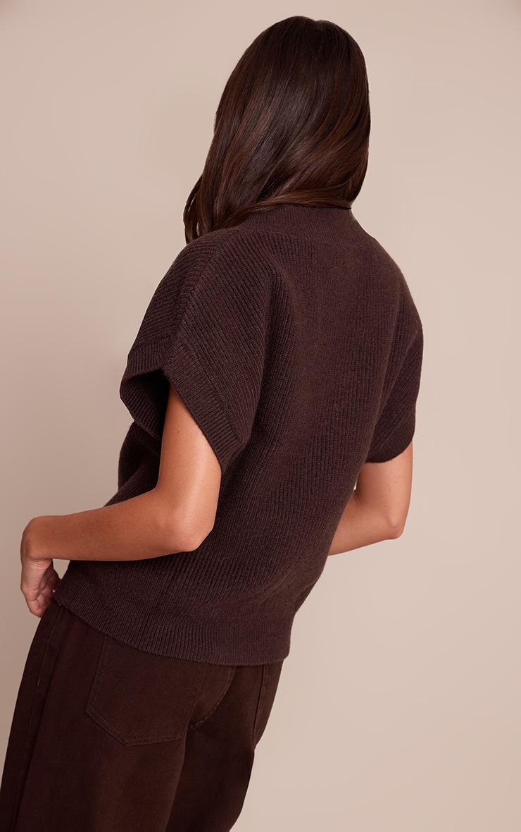 Pretty Little Thing Chocolate Sleeveless Knit Sweater