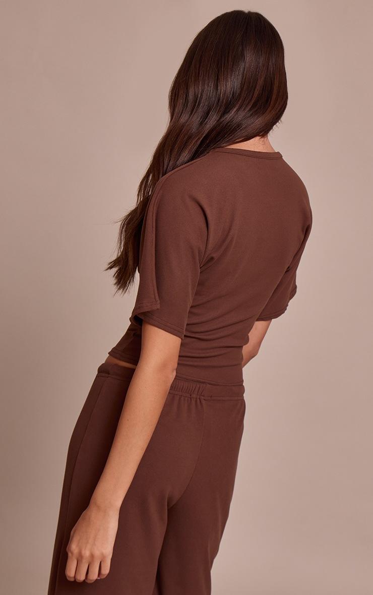 Pretty Little Thing Chocolate Soft Touch Boxy T Shirt