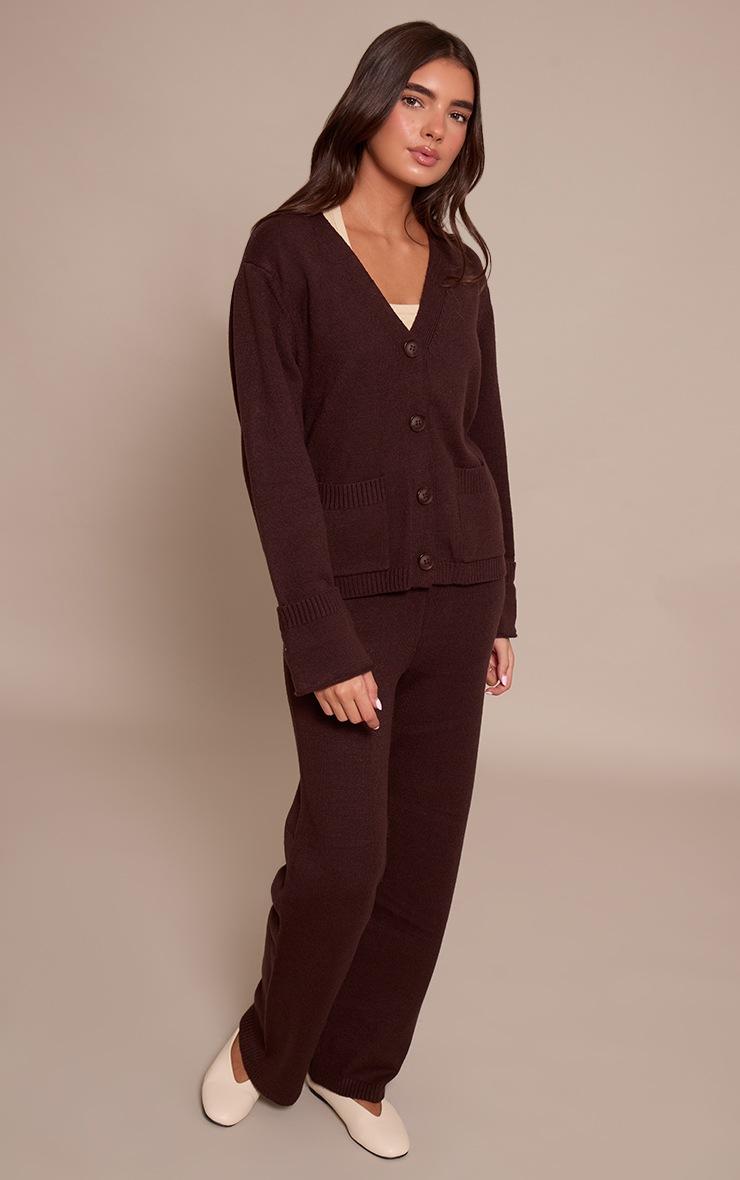 Pretty Little Thing Chocolate Turn Back Cuff Cardigan