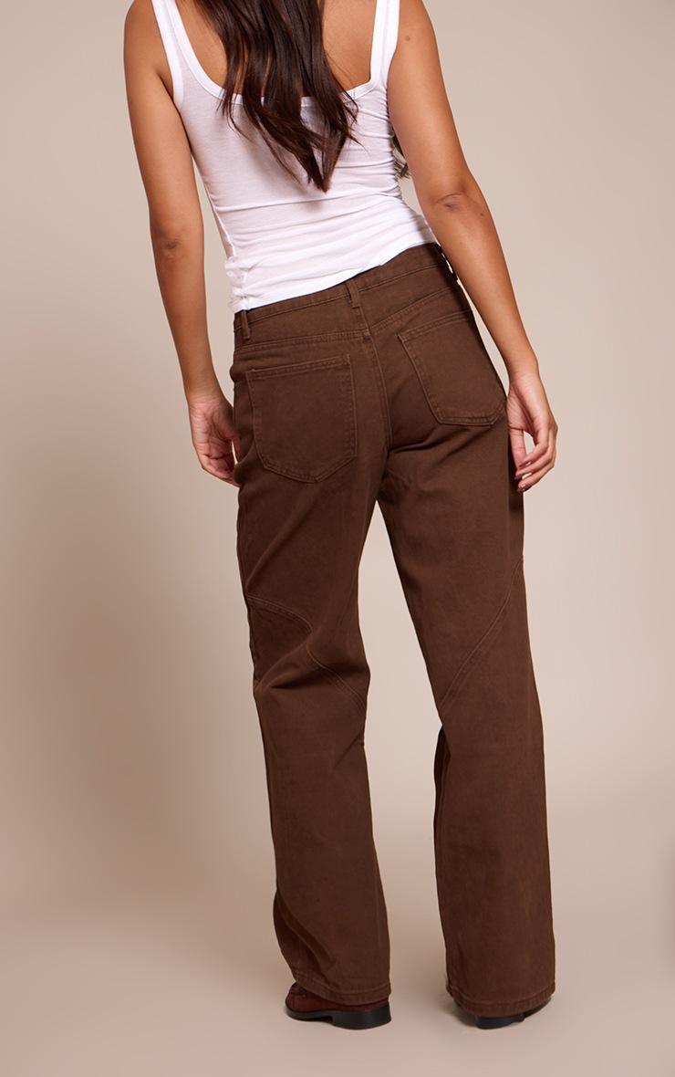 Pretty Little Thing Chocolate Western Seam Detail Jeans