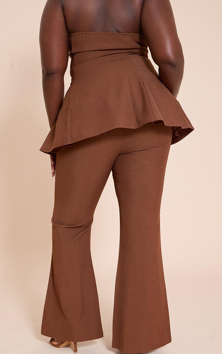 Pretty Little Thing Chocolate Woven Tailored Straight Leg Pants