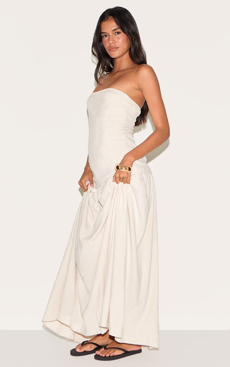 Pretty Little Thing Cream Bandeau Long Line Maxi Dress