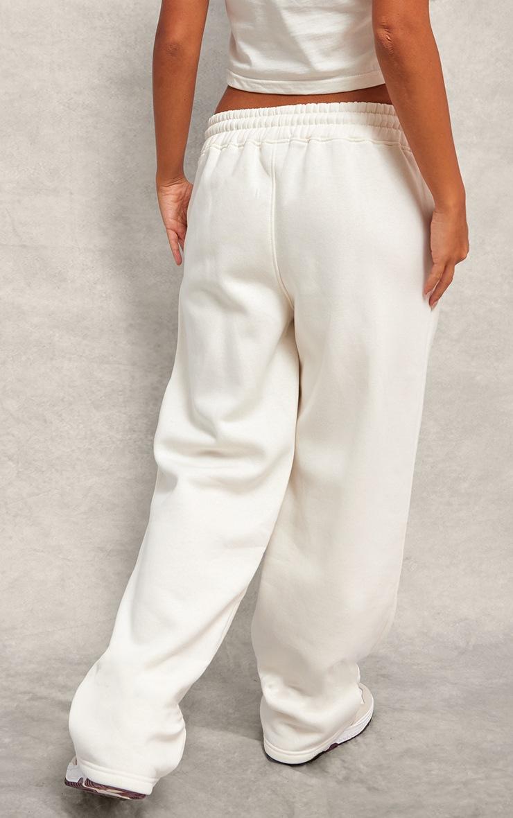 Pretty Little Thing Cream Embossed Drawstring Sweatpants