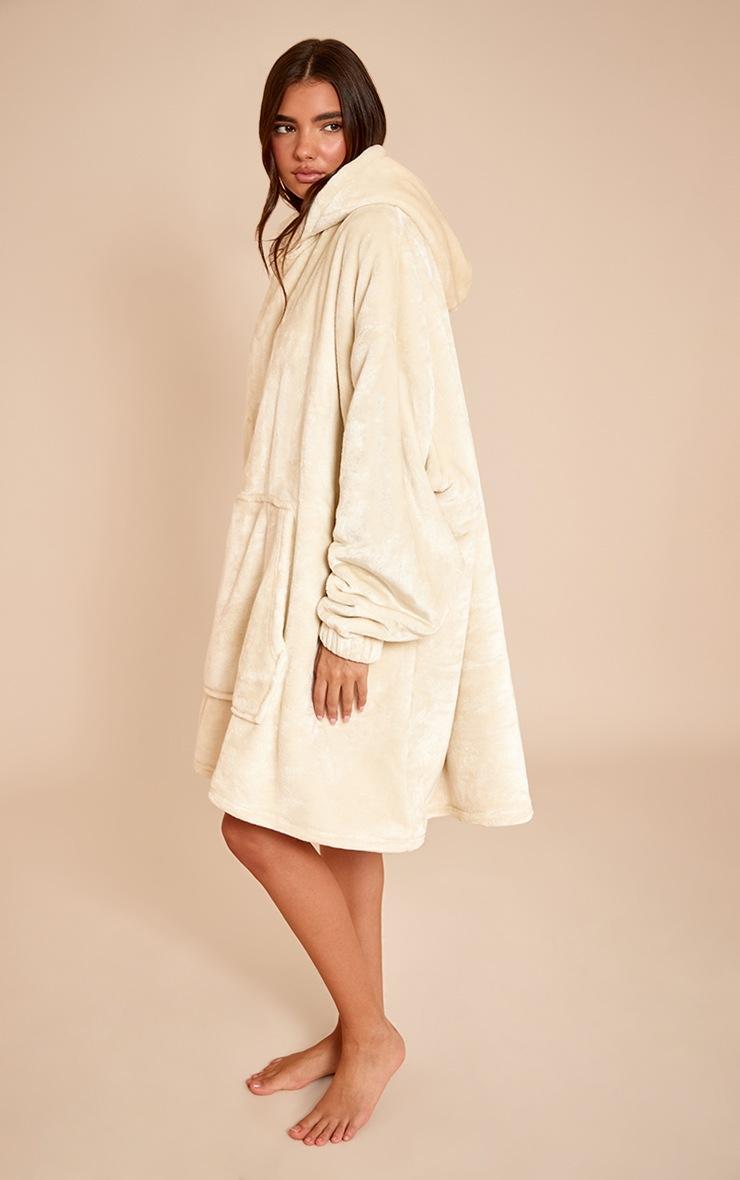 Pretty Little Thing Cream Fleece Lined Hooded Oodie