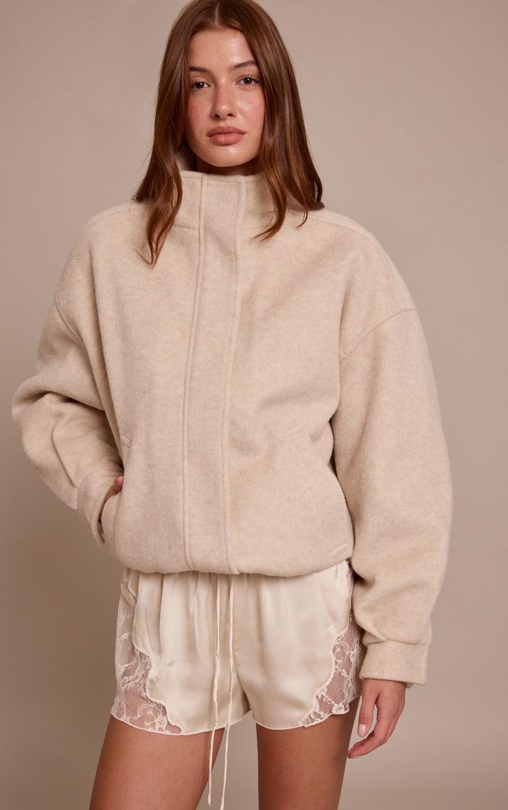 Pretty Little Thing Cream Satin Lace Drawstring Shorts