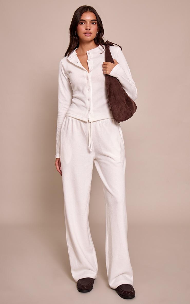 Pretty Little Thing Cream Soft Touch Button Down Top