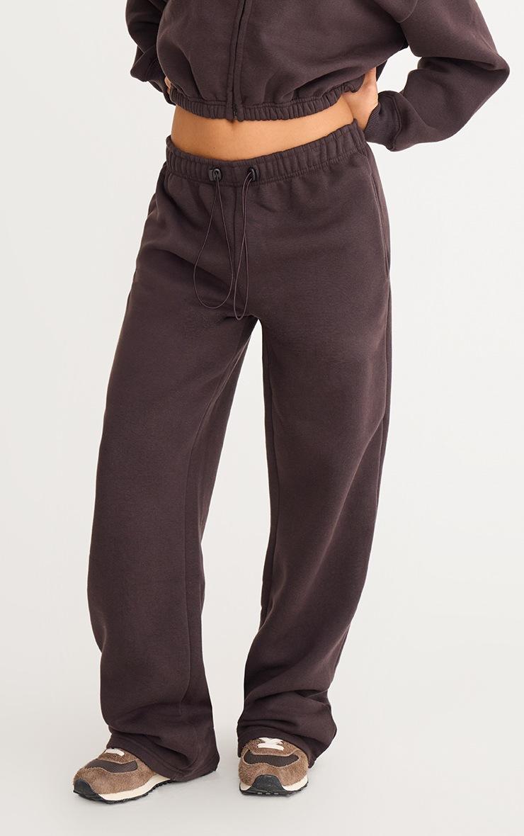 Pretty Little Thing Dark Chocolate Drawcord Hem Oversized Sweatpants