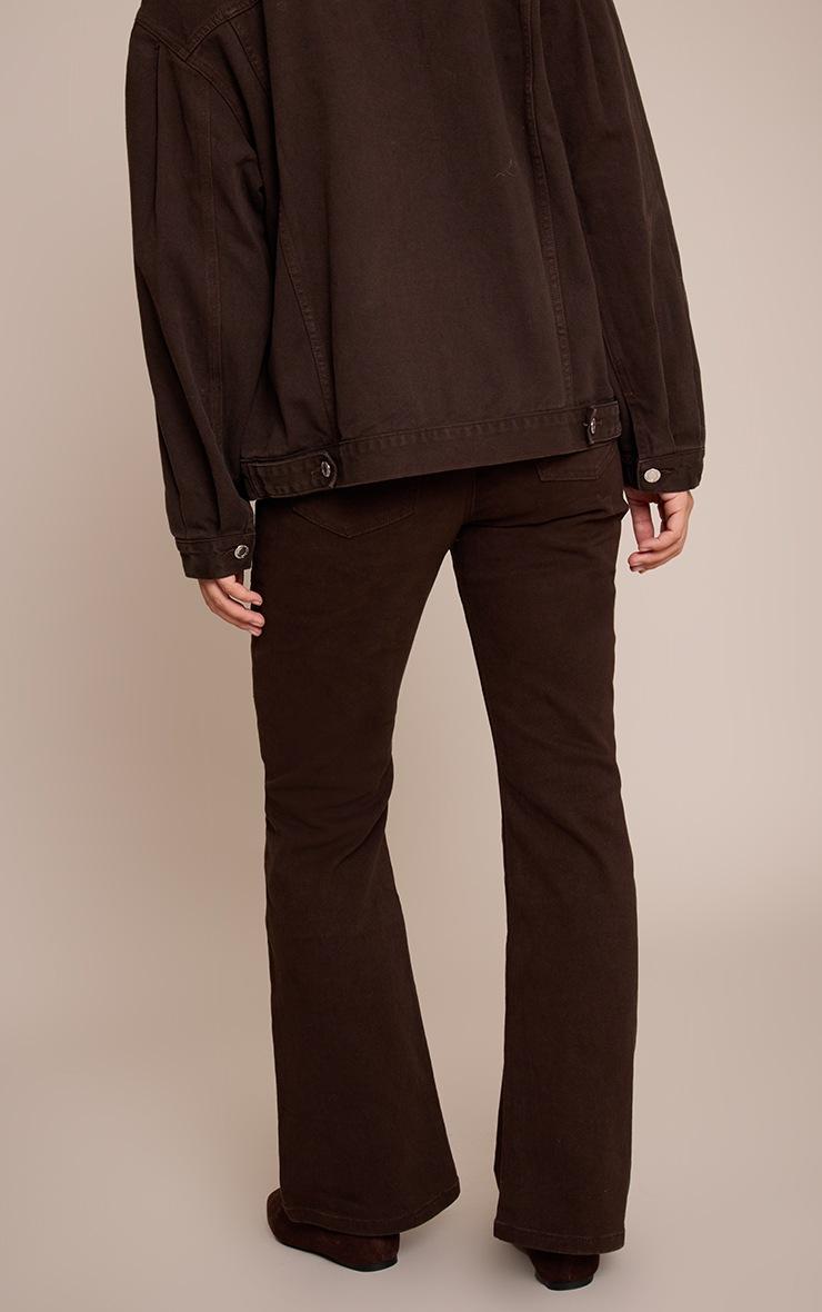 Pretty Little Thing Dark Chocolate High Waisted Denim Bootcut Jeans