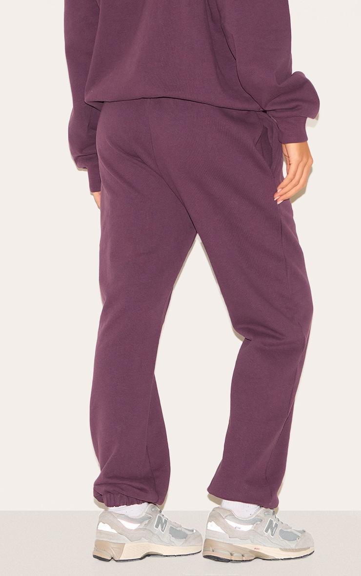 Pretty Little Thing Dark Plum Premium Cuffed Sweat Sweatpants