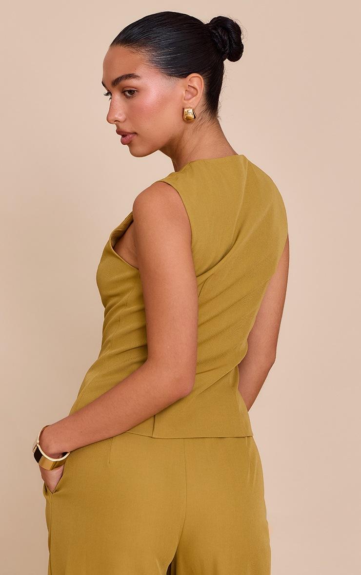 Pretty Little Thing Deep Mustard Tailored Woven Vest
