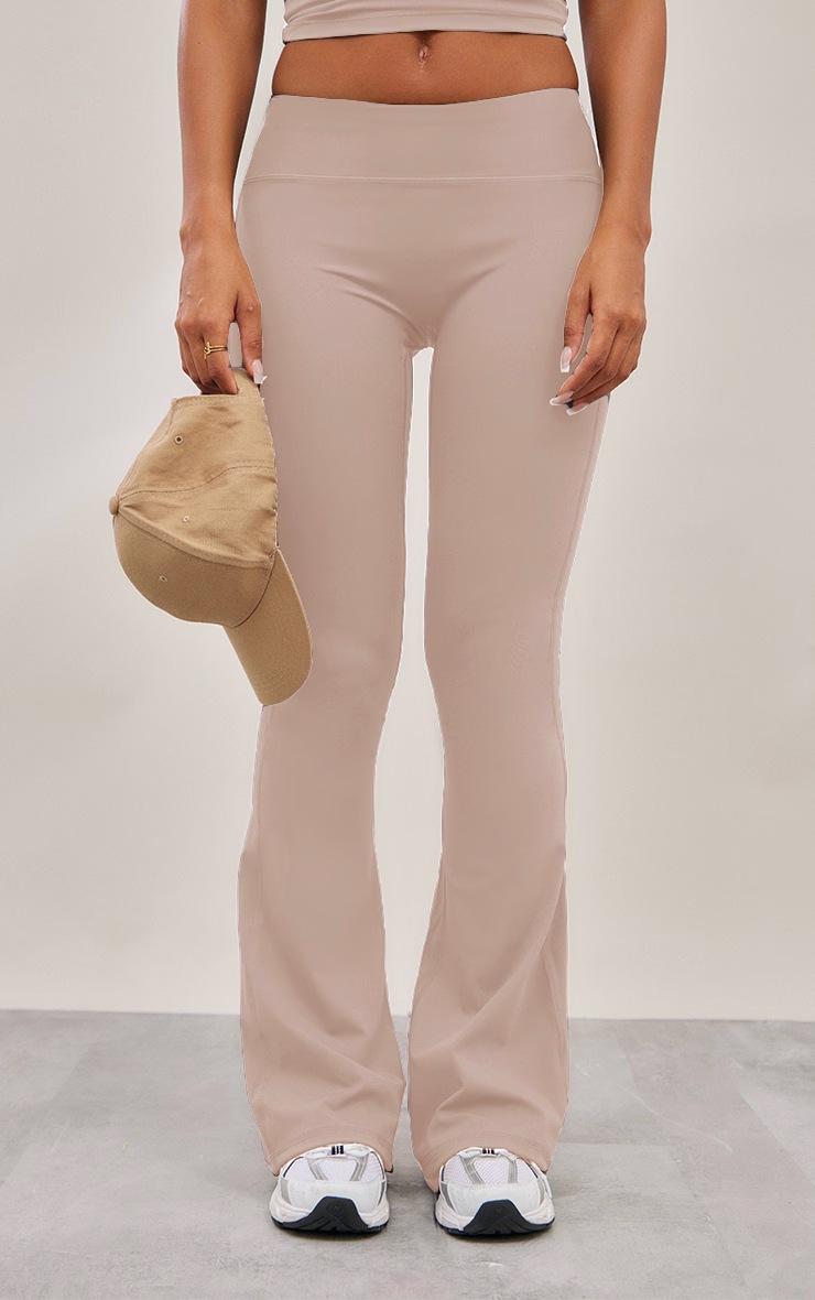 Pretty Little Thing Deep Taupe Ultimate Sculpt Flare Yoga Pants