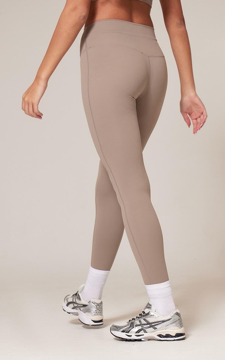 Pretty Little Thing Deep Taupe Ultimate Sculpt High Waist Gym Leggings