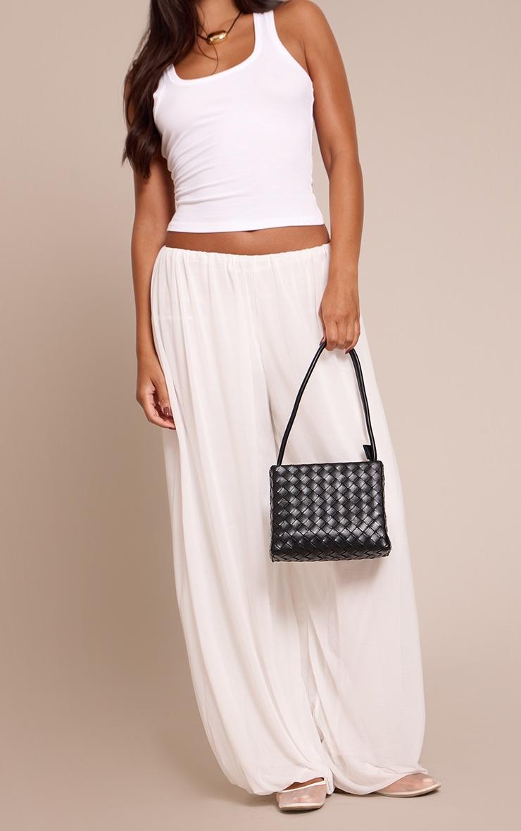 Pretty Little Thing Ecru Lightweight Chiffon Balloon Pants