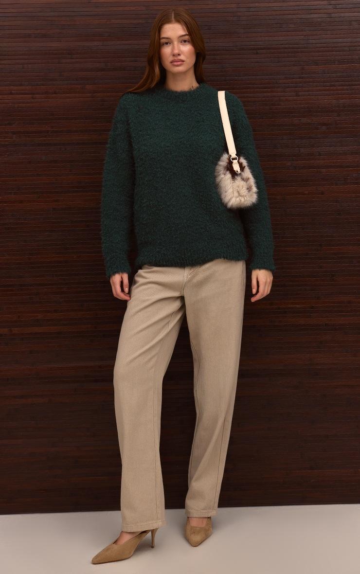Pretty Little Thing Emerald Teddy Knit Oversized Sweater