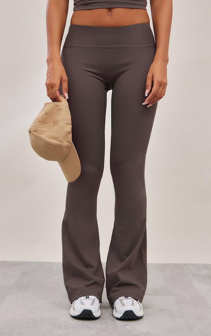 Pretty Little Thing Espresso Sport Ultimate Sculpt Flare Yoga Pants