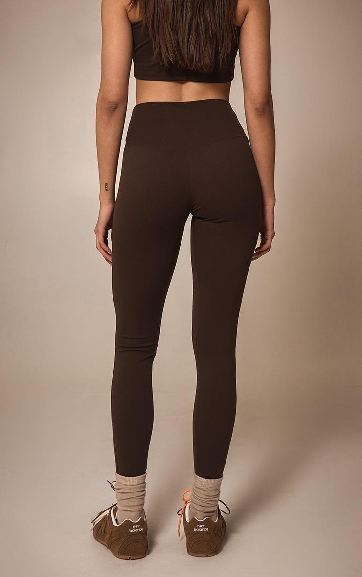 Pretty Little Thing Espresso Ultimate Sculpt High Waist Gym Leggings
