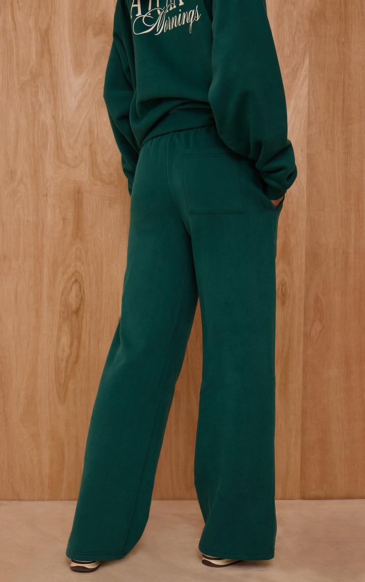 Pretty Little Thing Green Matcha Mornings Cotton Fleece Straight Leg Sweatpants