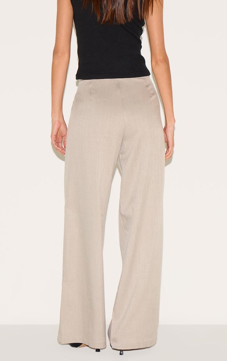 Pretty Little Thing Grey Adjustable Waistband Detail Tailored Pants