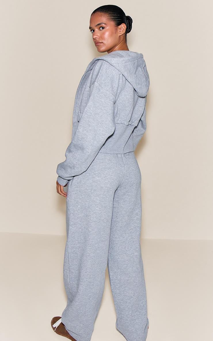 Pretty Little Thing Grey Marl Barrel Leg Sweatpants