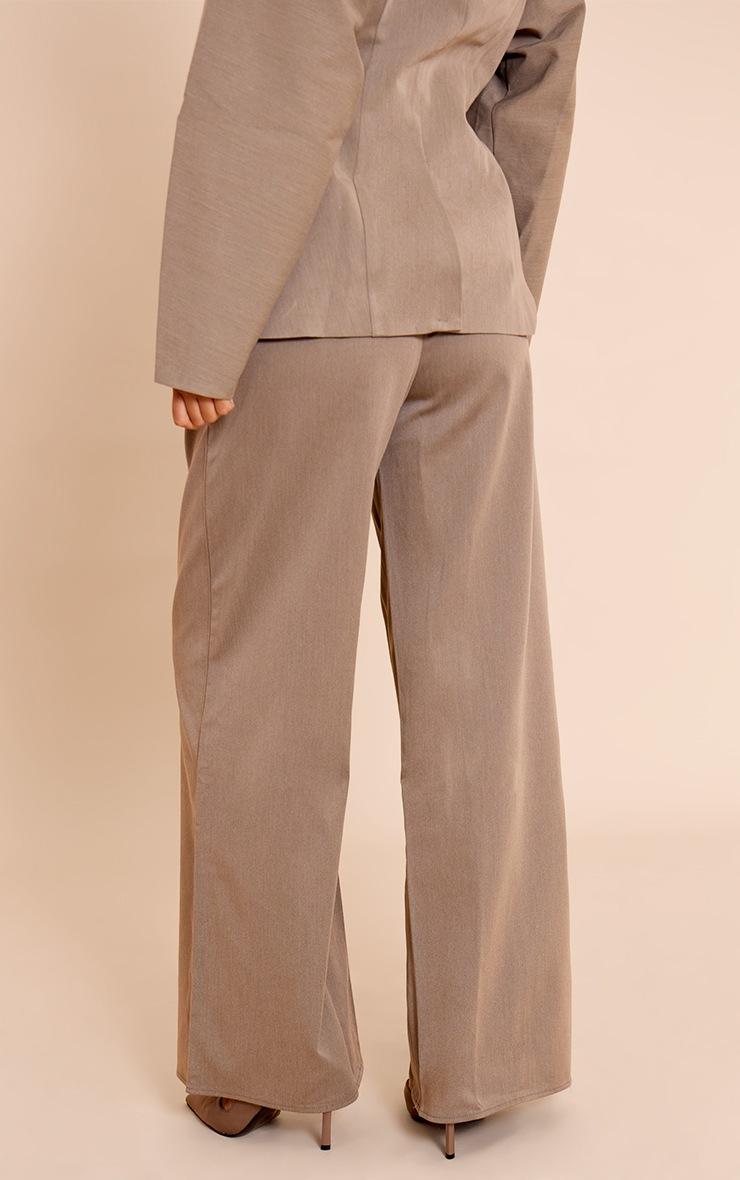 Pretty Little Thing Grey Premium Woven Tailored Wide Leg Pleated Pants