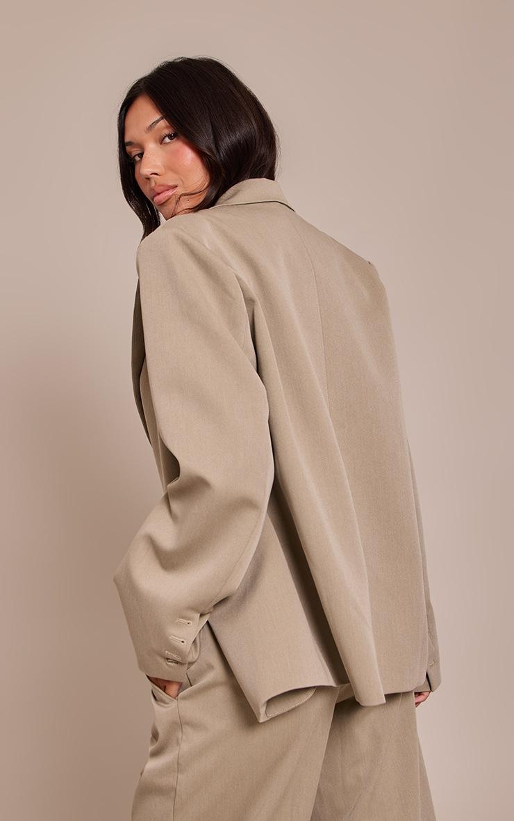 Pretty Little Thing Grey Tailored Woven Oversized Dad Blazer