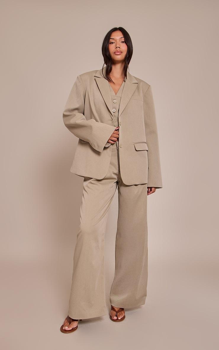 Pretty Little Thing Grey Tailored Woven Oversized Dad Blazer