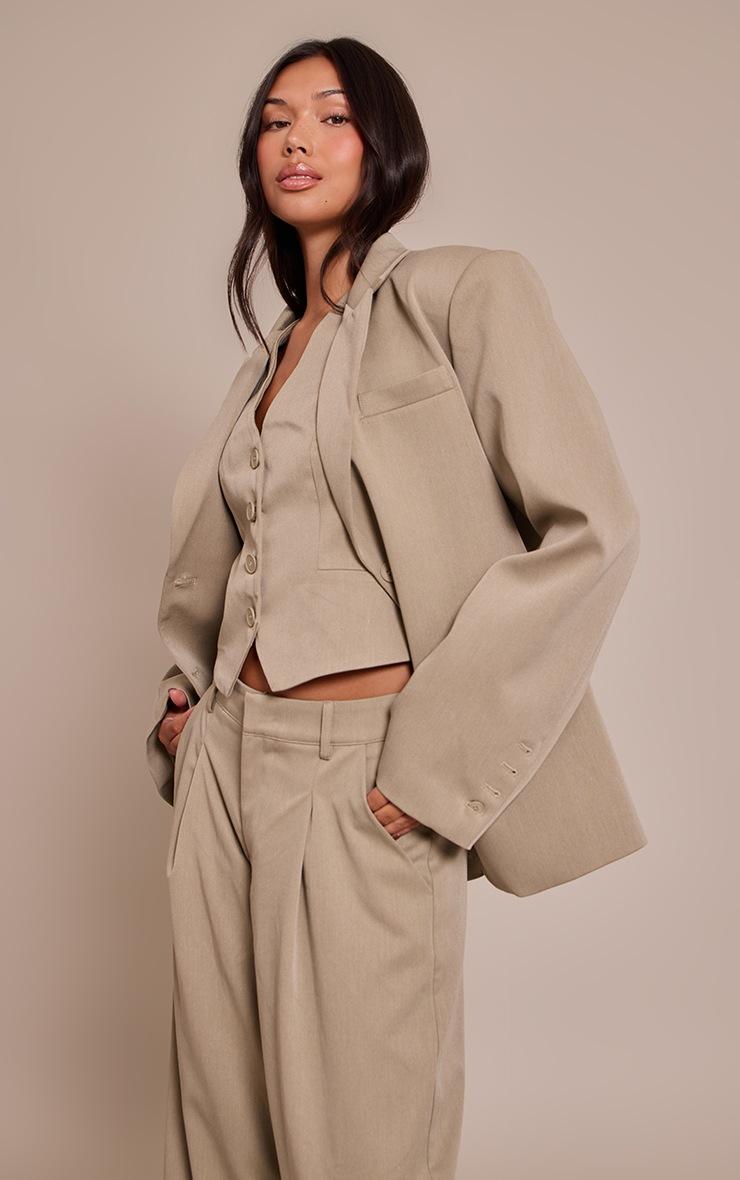 Pretty Little Thing Grey Tailored Woven Oversized Dad Blazer