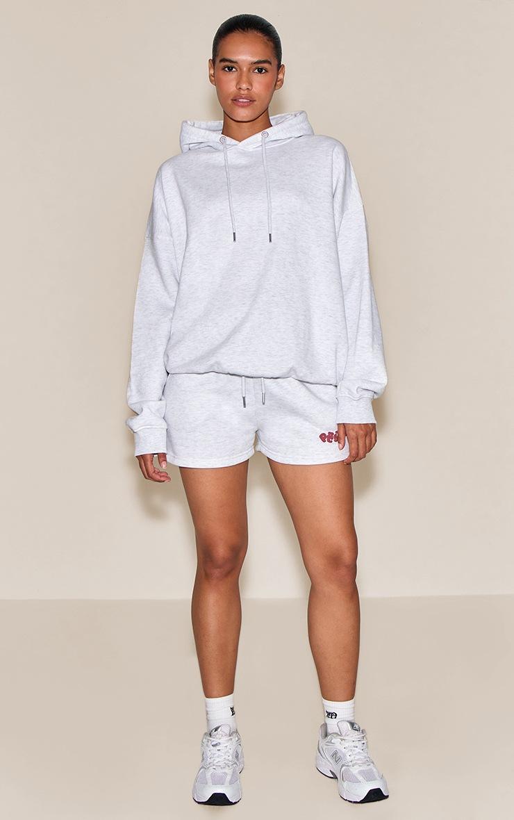Pretty Little Thing Ice Grey PLT Studio Archive Puff Print Drawstring Sweat Shorts