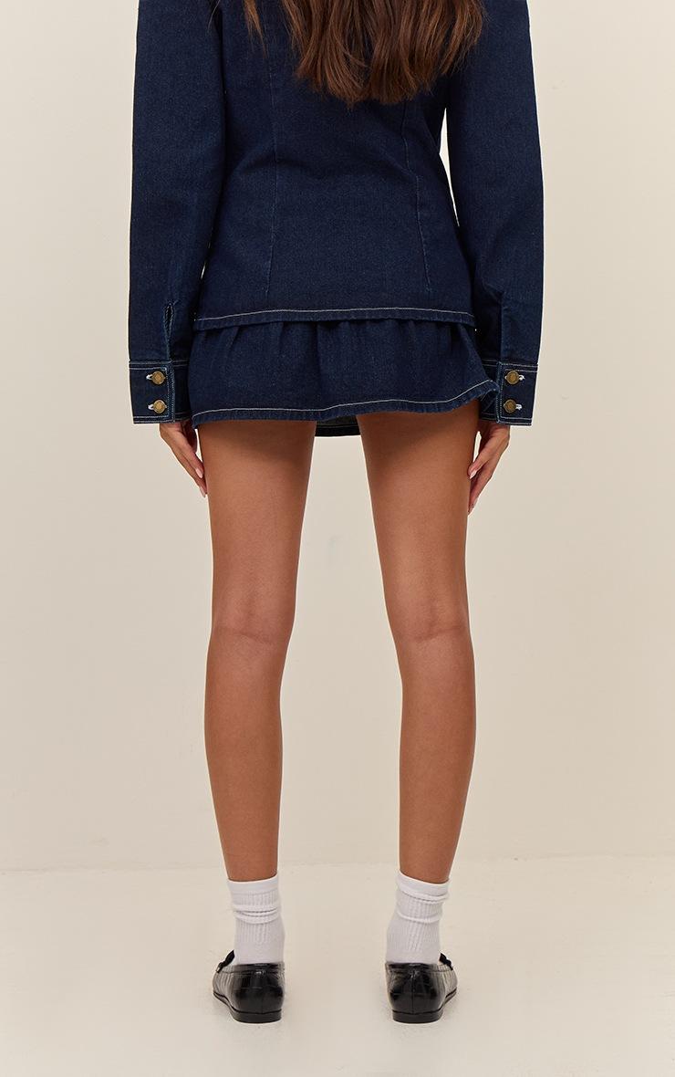 Pretty Little Thing Indigo Floaty Pleated Denim Mini Skirt