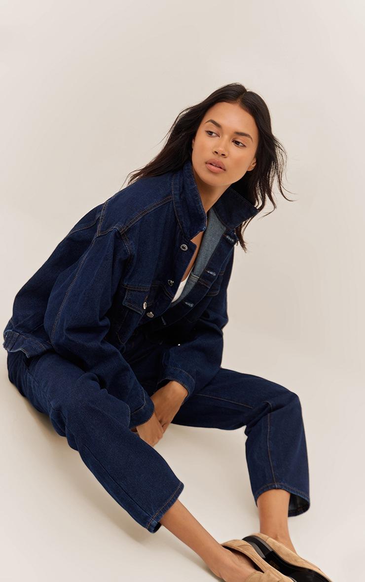 Pretty Little Thing Indigo Oversized Classic Denim Jacket