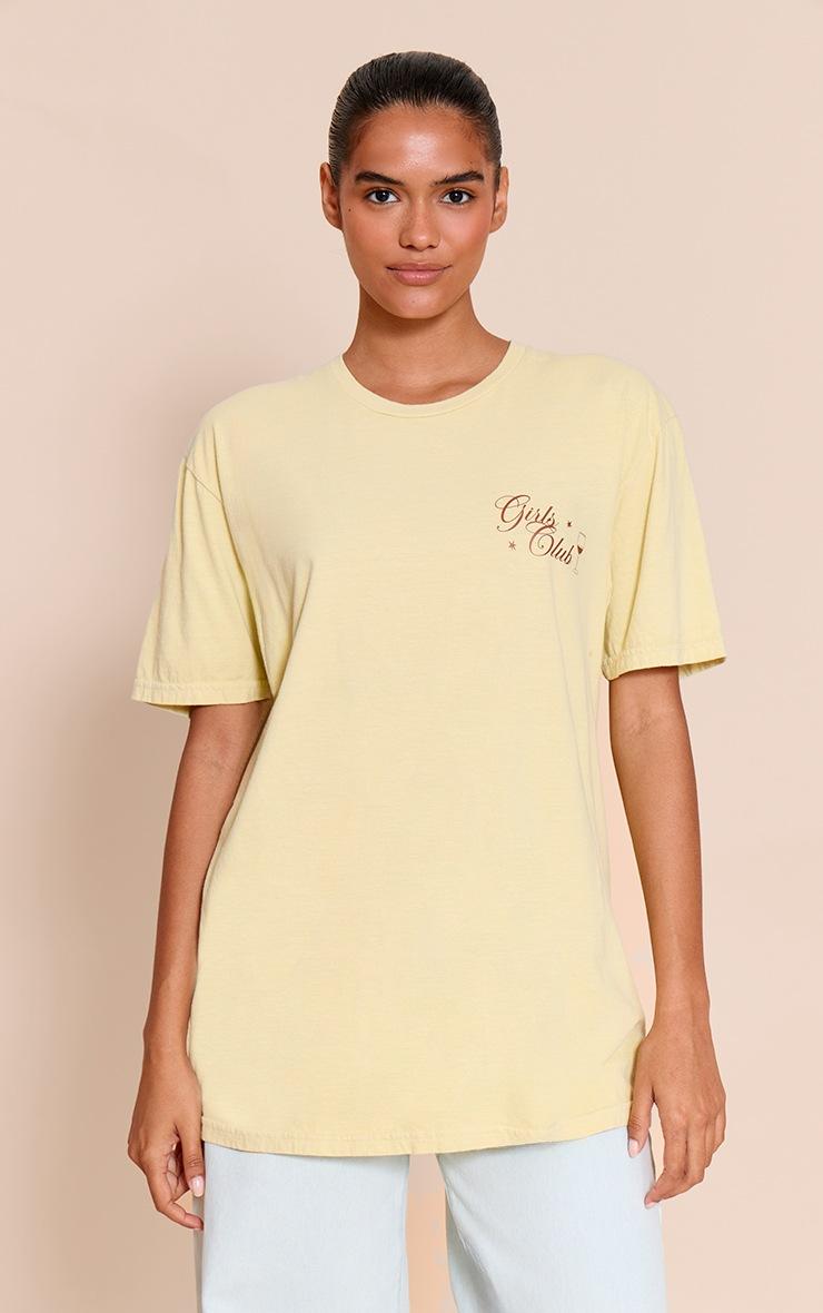 Pretty Little Thing Lemon Wine Night Graphic Oversized T-shirt