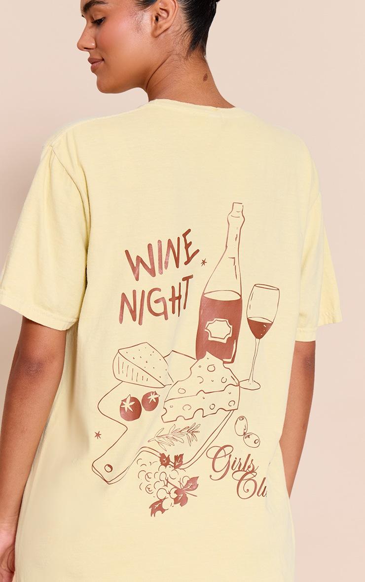 Pretty Little Thing Lemon Wine Night Graphic Oversized T-shirt