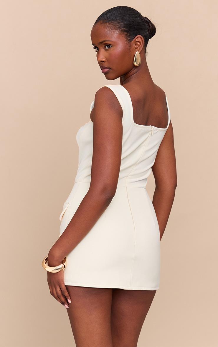 Pretty Little Thing Lemon Woven Pocket Detail Sleeveless Skort Romper