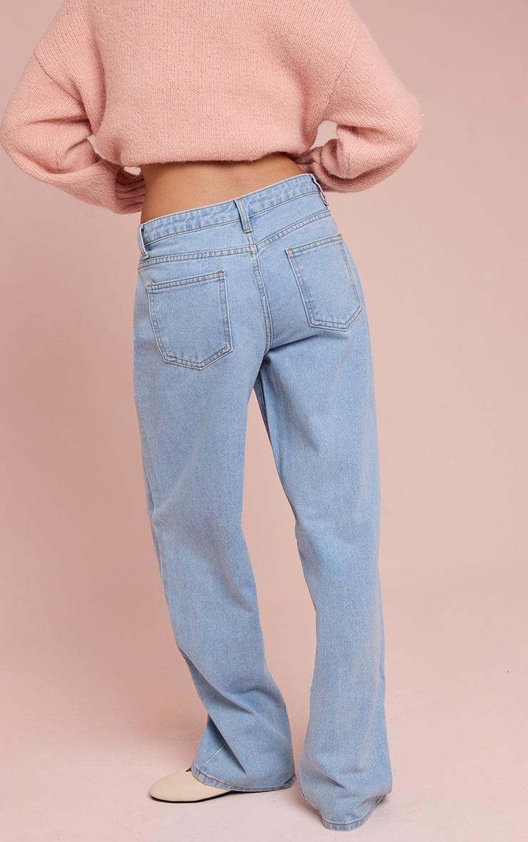 Pretty Little Thing Light Blue Mid Rise Straight Leg Jeans