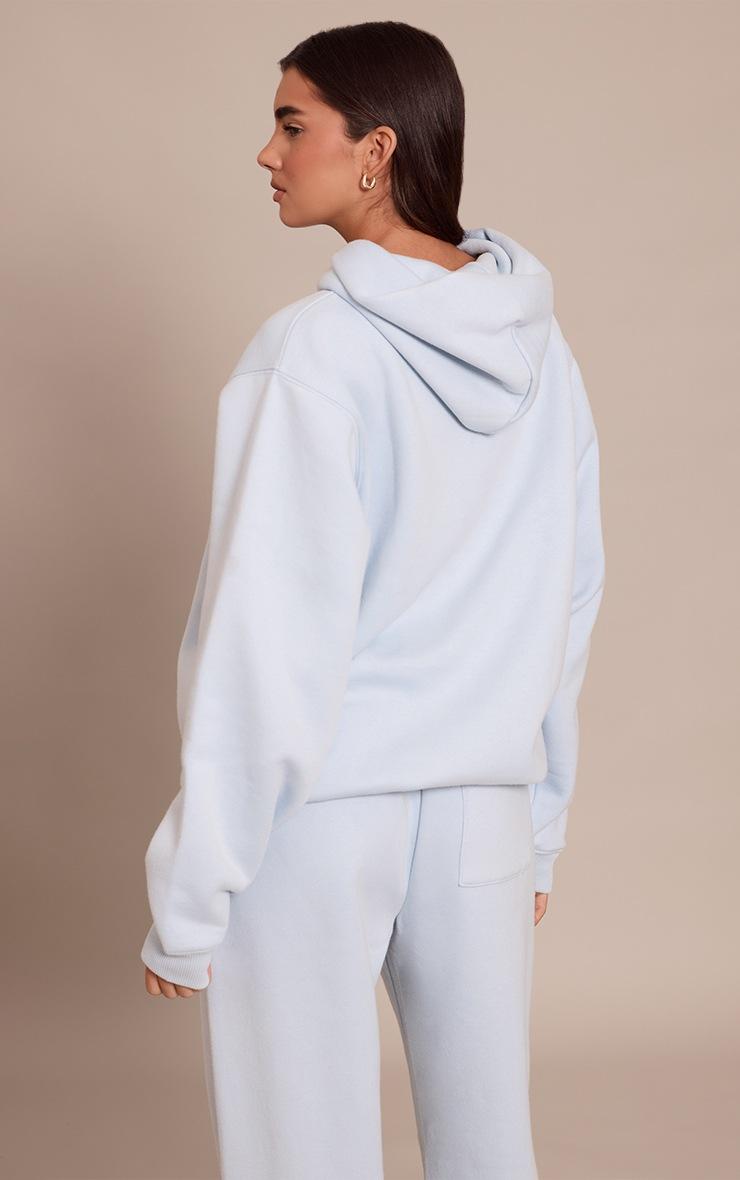 Pretty Little Thing Light Blue PLT Sports Club Pullover Hoodie