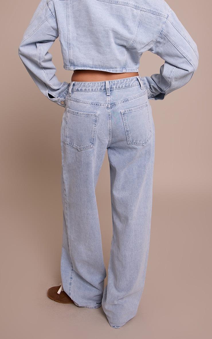 Pretty Little Thing Light Blue Straight Leg High Rise Jeans
