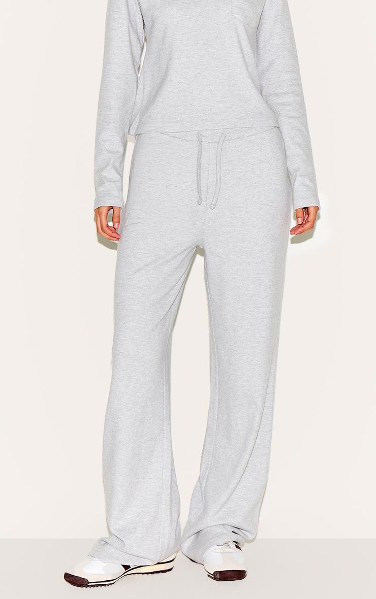 Pretty Little Thing Light Grey Low Rise Super Soft Straight Leg Pants