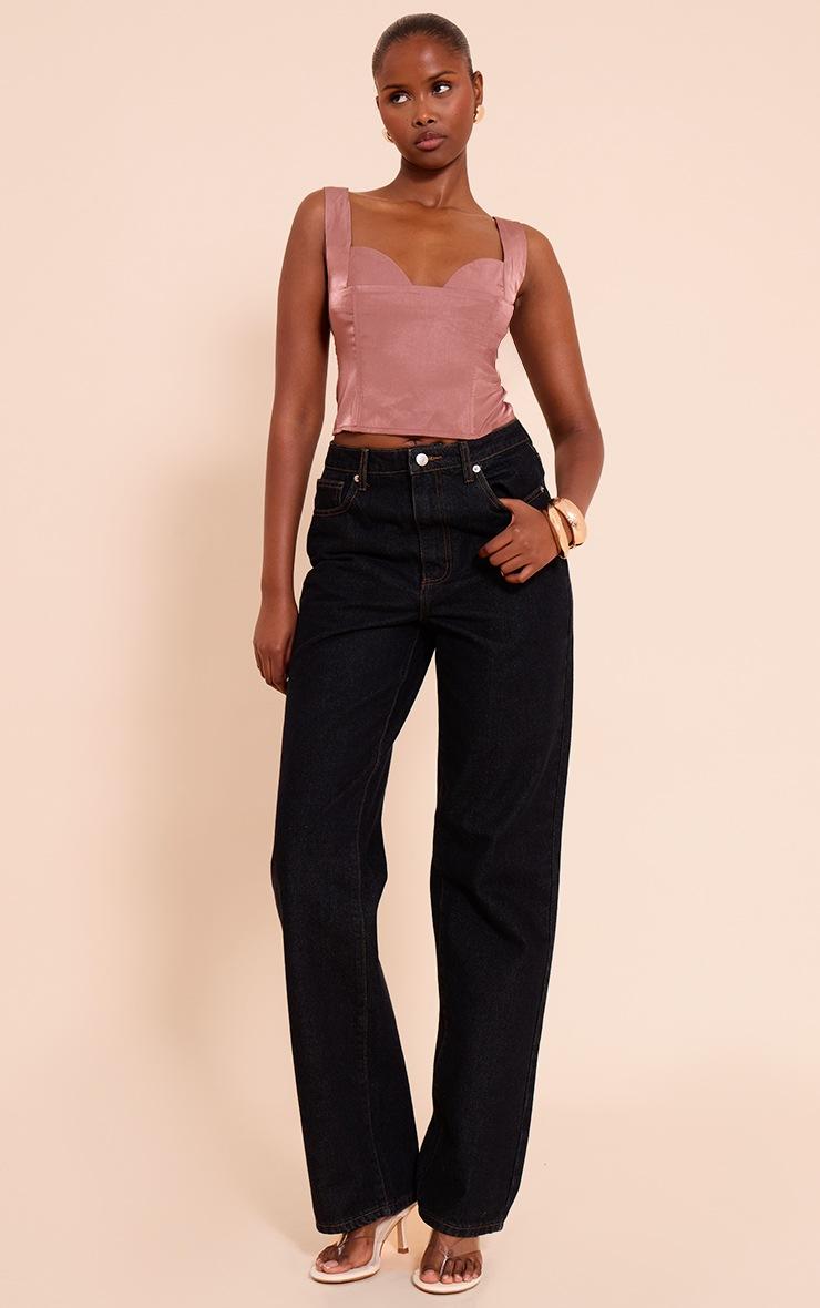 Pretty Little Thing Mauve Cup Detail Boned Matte Satin Corset