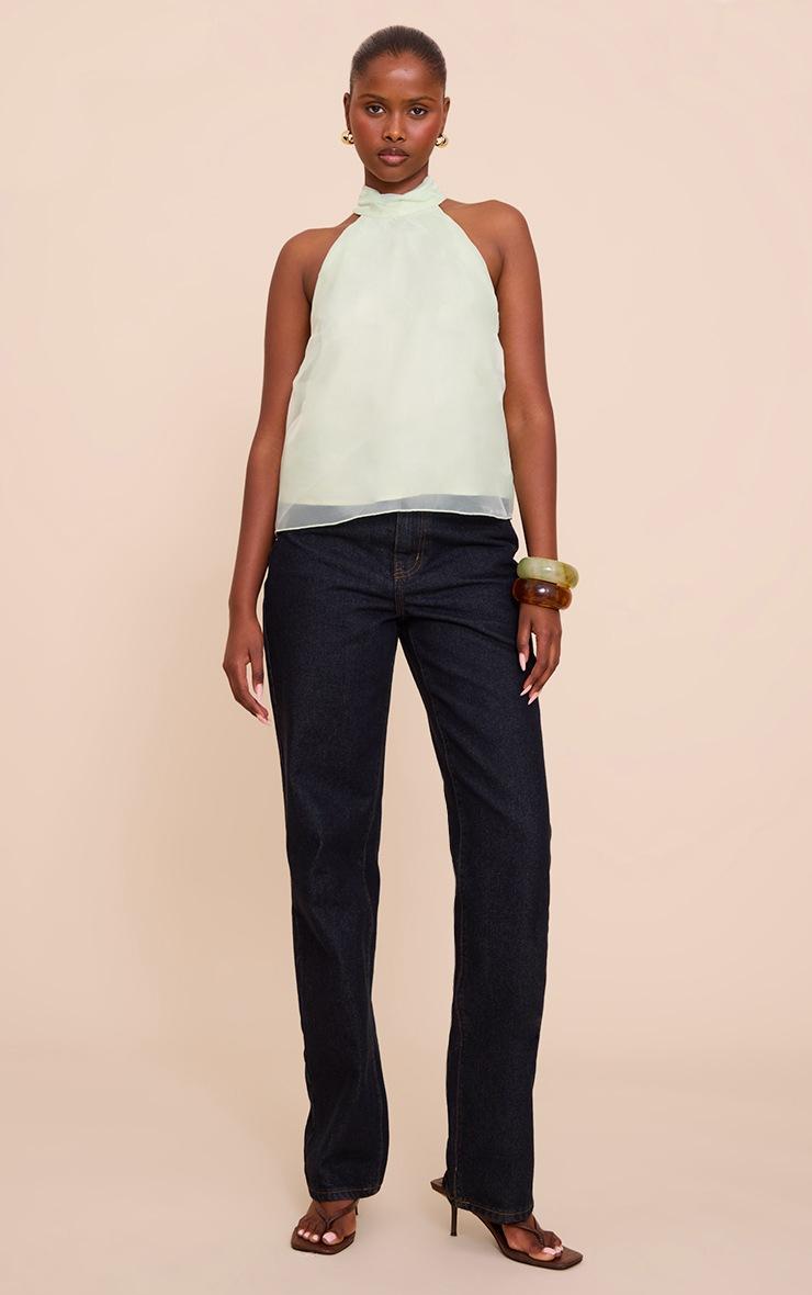 Pretty Little Thing Mint Chiffon High Neck Sleeveless Cami Top