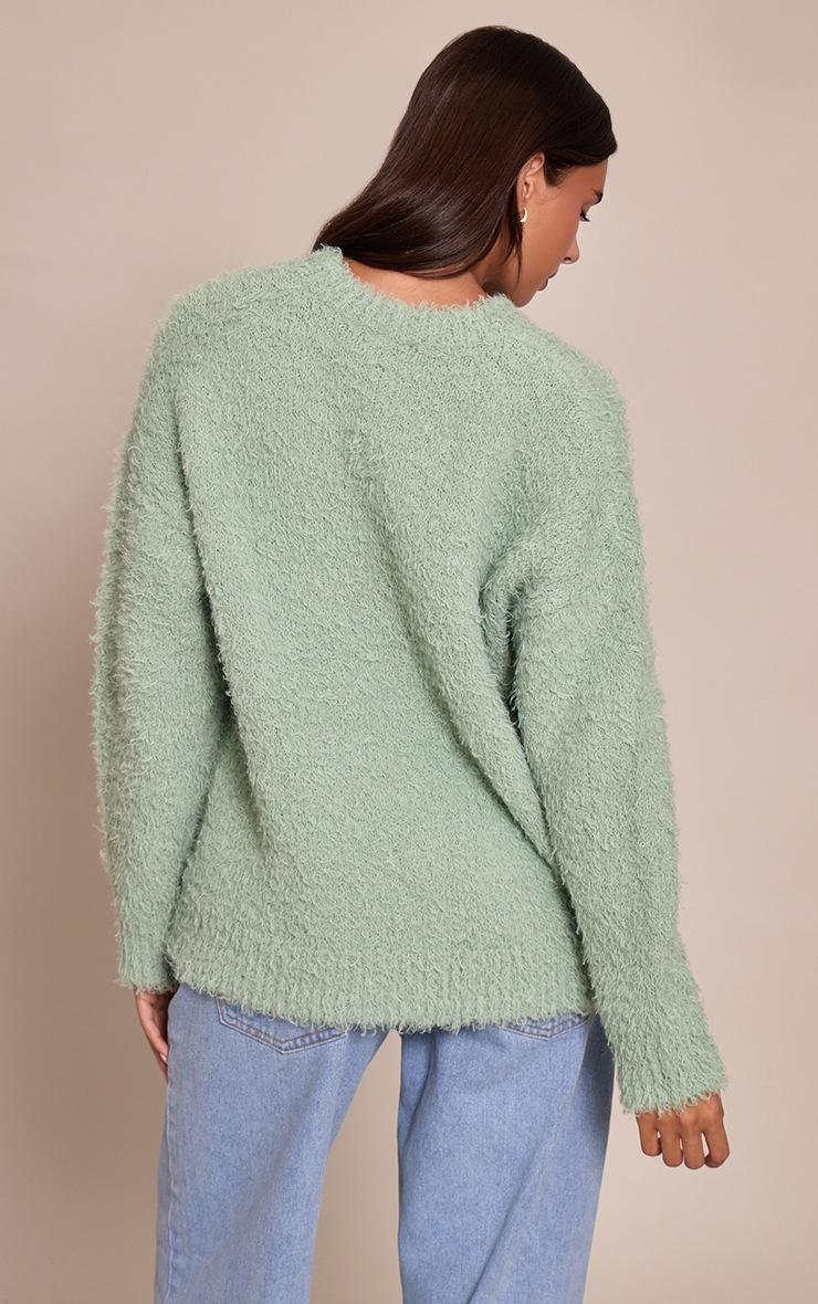 Pretty Little Thing Mint Teddy Knit Oversized Sweater